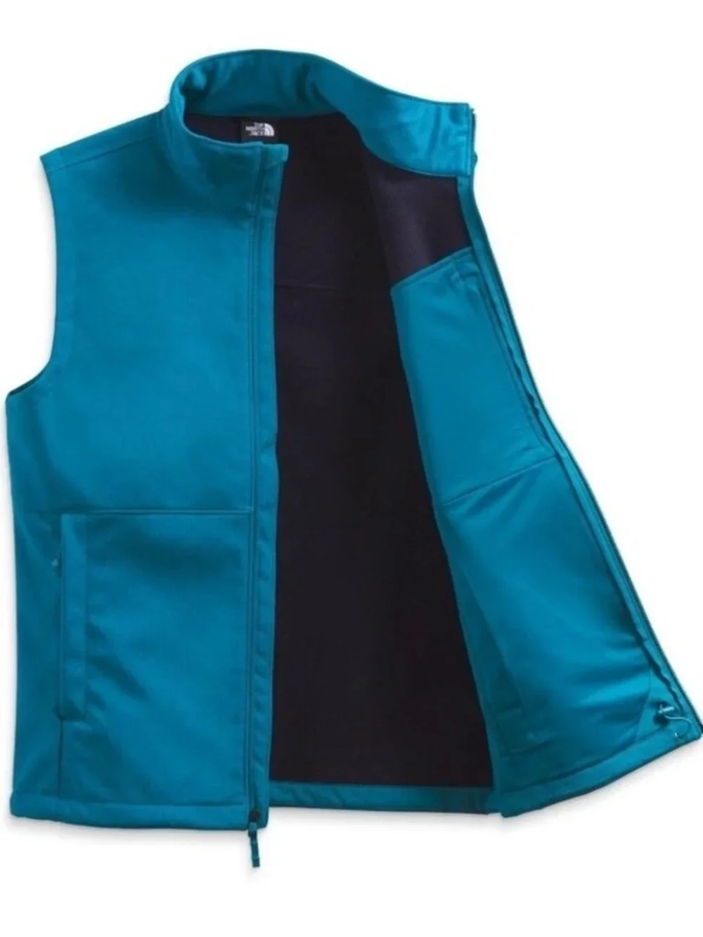 The North Face Apex Bionic Softshell Vest Lined Gilet Mens Medium Pockets Blue